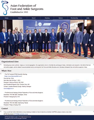 Asian Federation of Foot and Ankle Surgeonsサイト